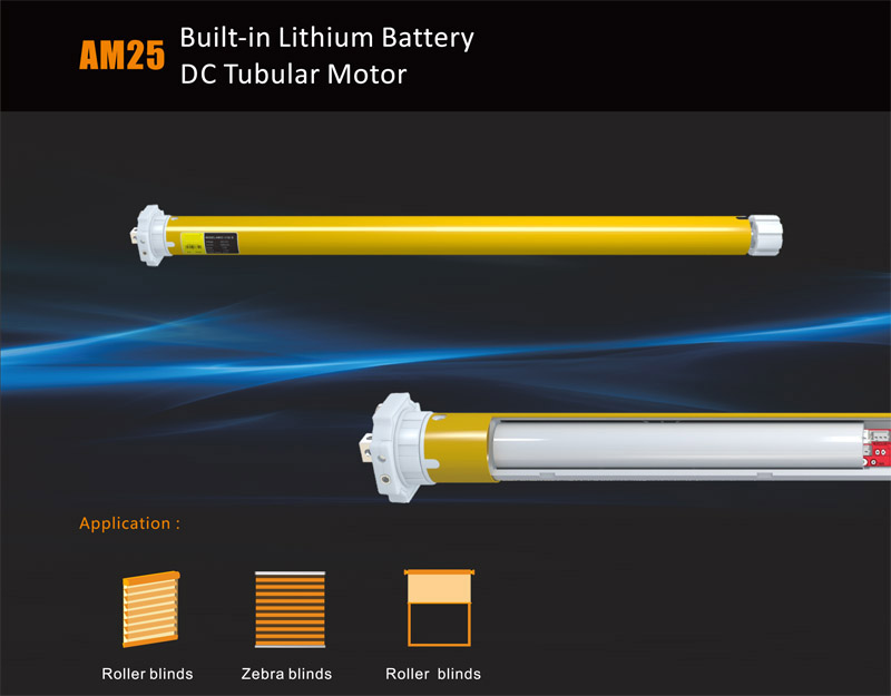 AM25 built-in Lithium Battery DC Tubular