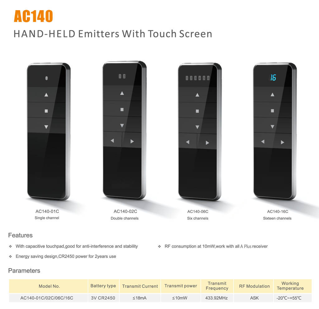 AC140 HAND-HELD Emitters With Touch Screen