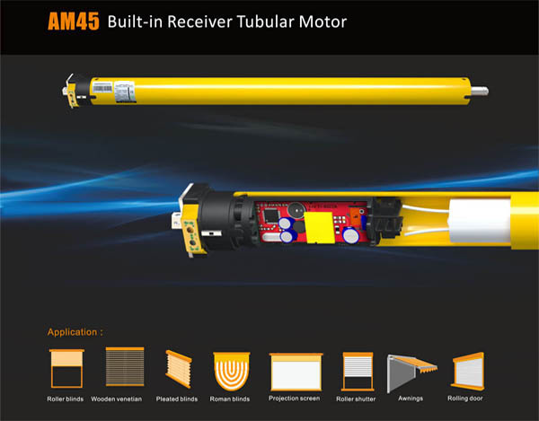 AM45 Built-in Receiver Tubular Motor