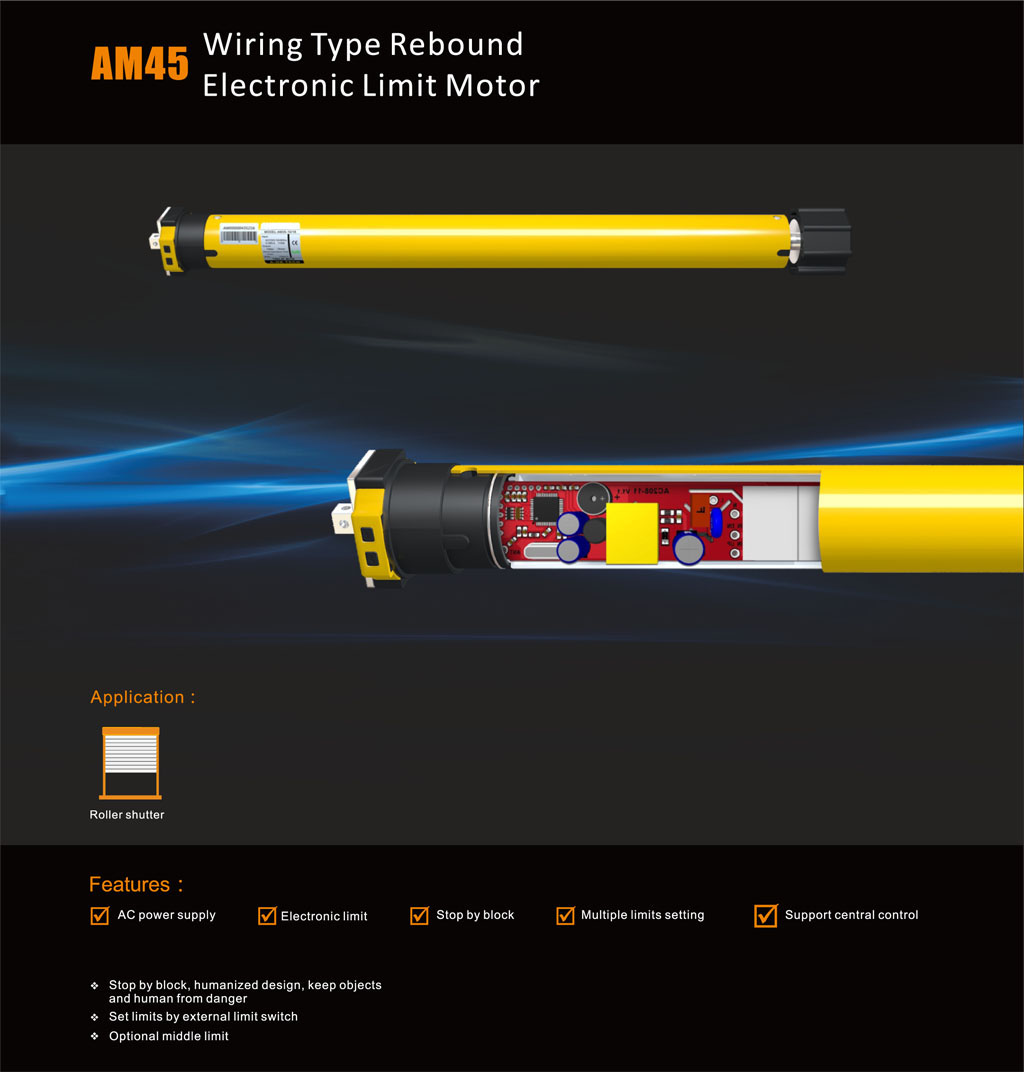 AM45 Wiring Type Rebound Electronic Limit Motor